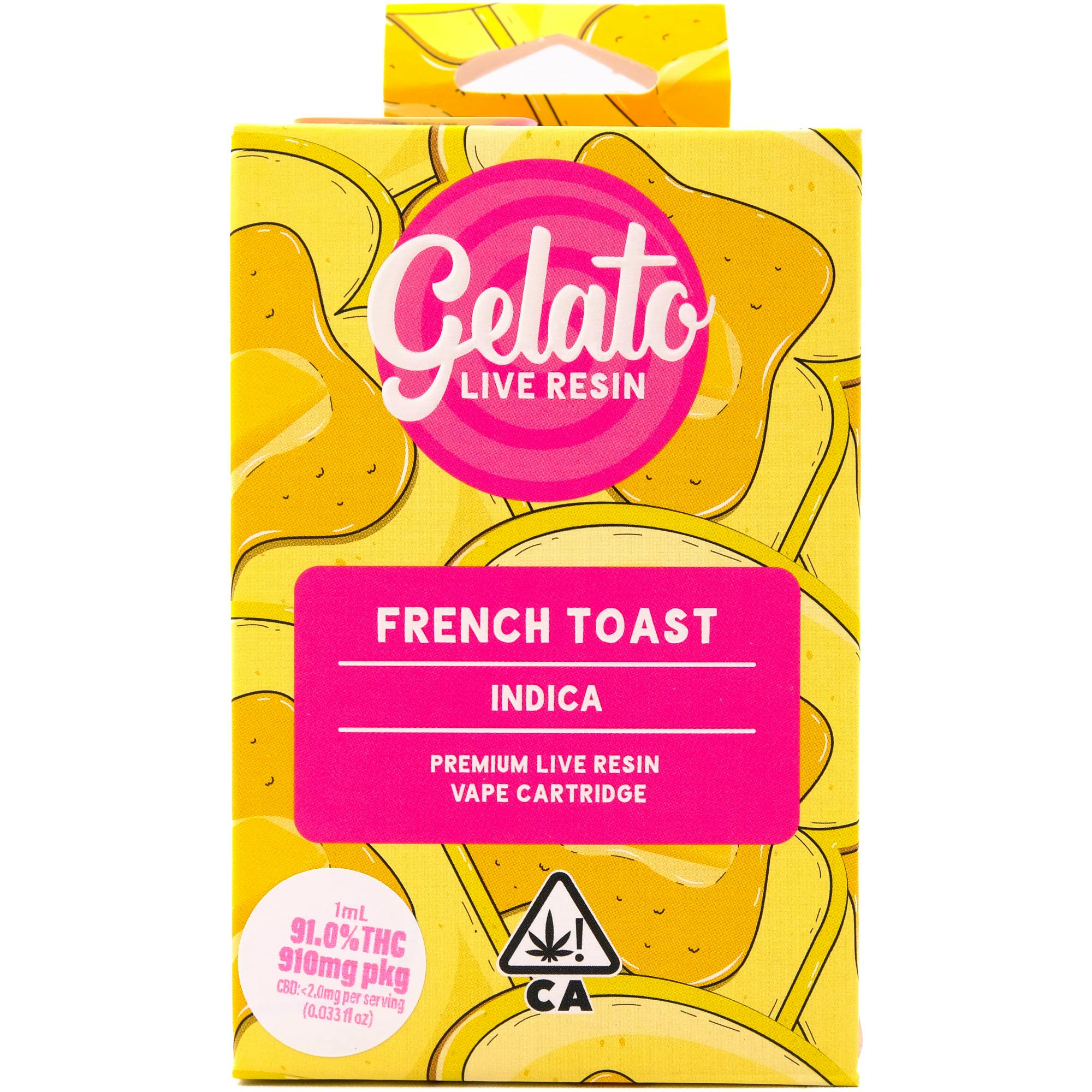 Gelato Live Resin Cartridge - French Toast 1g | Harborside (San Jose 10th  Street)