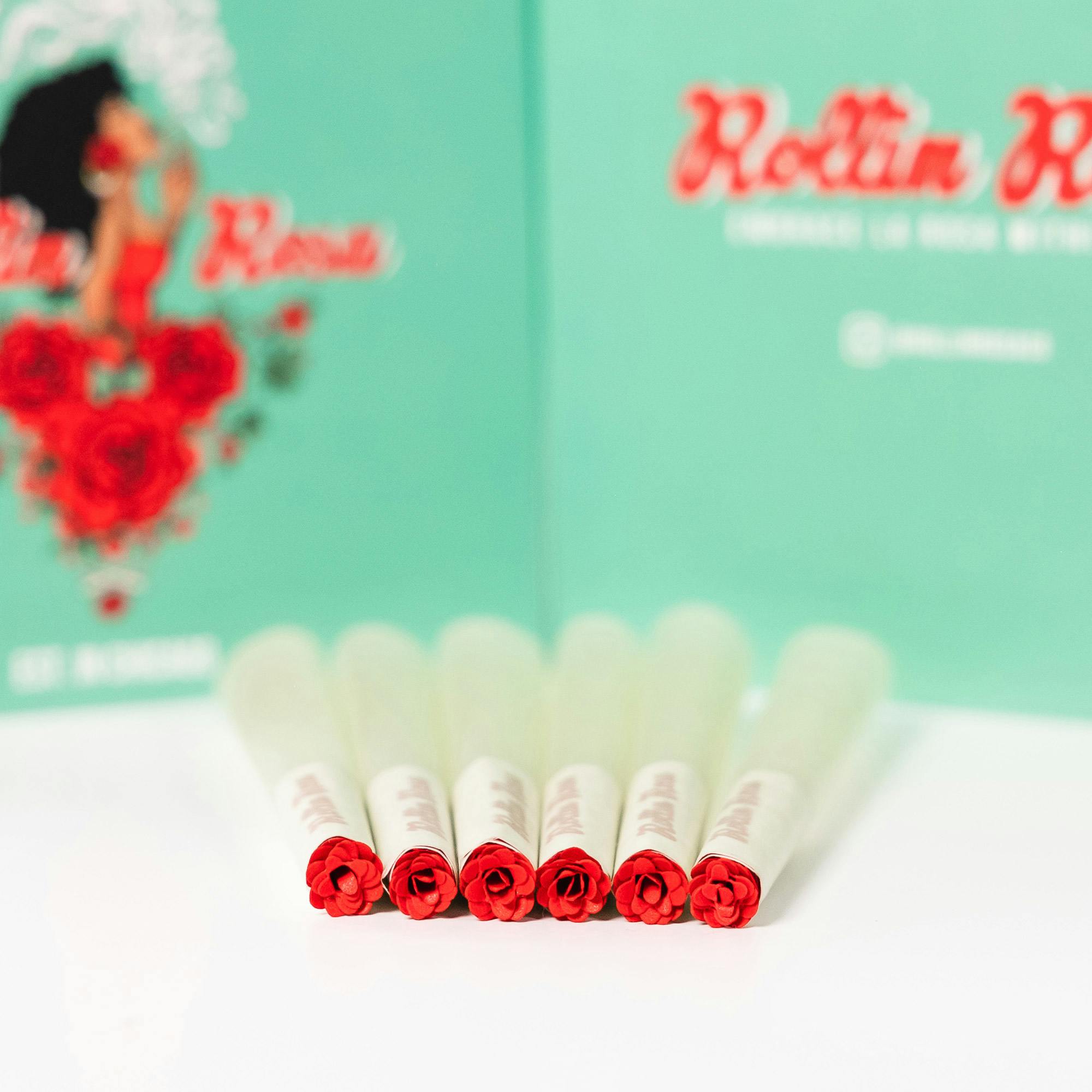 Product Rolling Rosa Rose Filter Cones 6pk