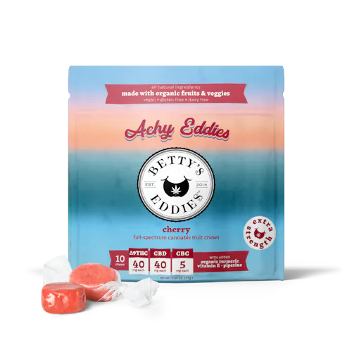 40mg Achy Cherry (THC:CBD:CBC) Chews 0.4g/400mg-active