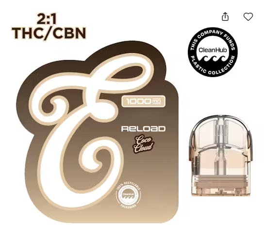 Product Eureka Fusion | Coco Cloud 2:1 THC/CBN | Pod