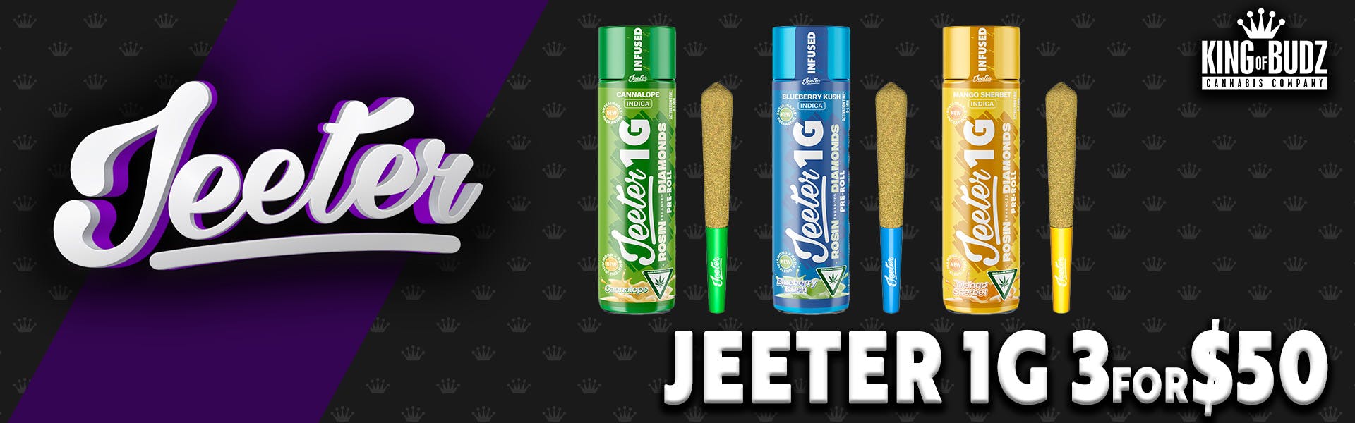 Jeeter - 1g Quad Infused Preroll - 3/$50