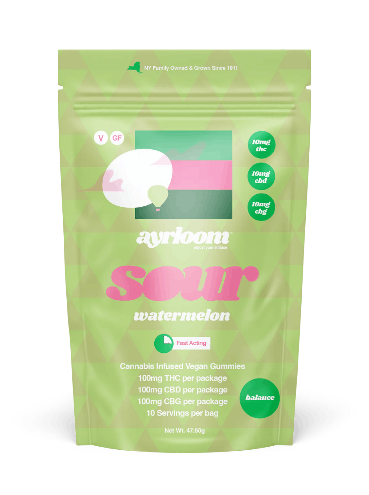 Photo of Ayrloom | Sour Watermelon 1:1 Gummies 10PK