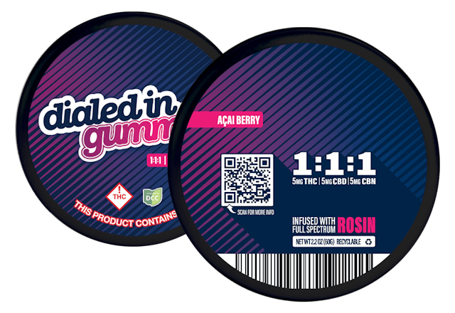 Each bite of our 1:1:1 gummies delivers 5mg of full-spectrum THC rosin plus 5mg each of CBD and CBN isolates, all expertly formulated to harness the natural power of cannabis—no melatonin or extra sleep aids added. And with our fast-acting formula, you'll be feeling the effects in just 5-15 minutes, making bedtime that much sweeter!