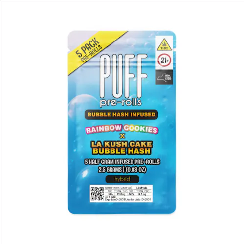 Rainbow Cookies x LA Kush Cake – Bubble Hash Infused Pack – Hybrid – [5pk]-1