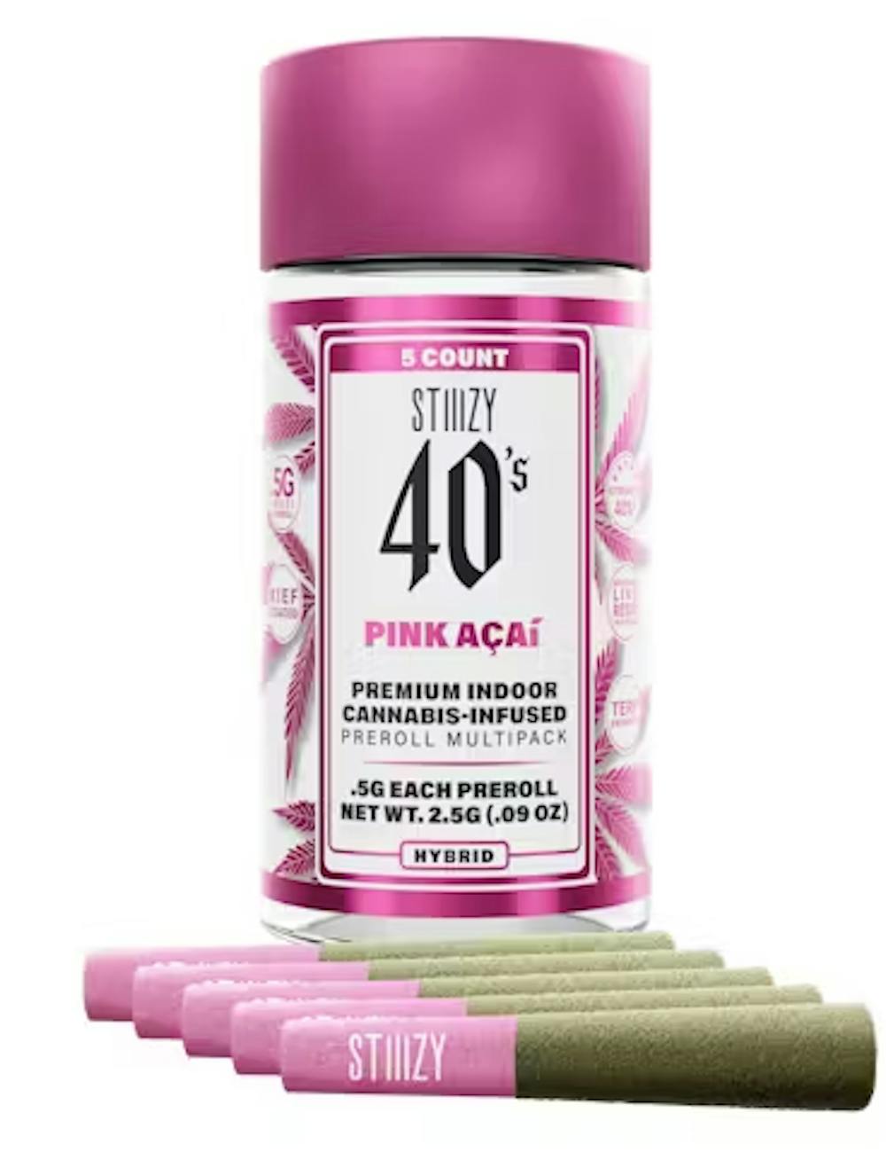 Product Infused Preroll | Pink Acai (H) 5pk | Stiiizy