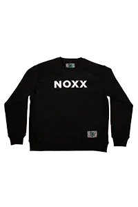 トップス OVERDYED STOCK LOGO CREW BLACK L X-Large - NOXX Doodle Black Crew Sweatshirt | NOXX Cannabis