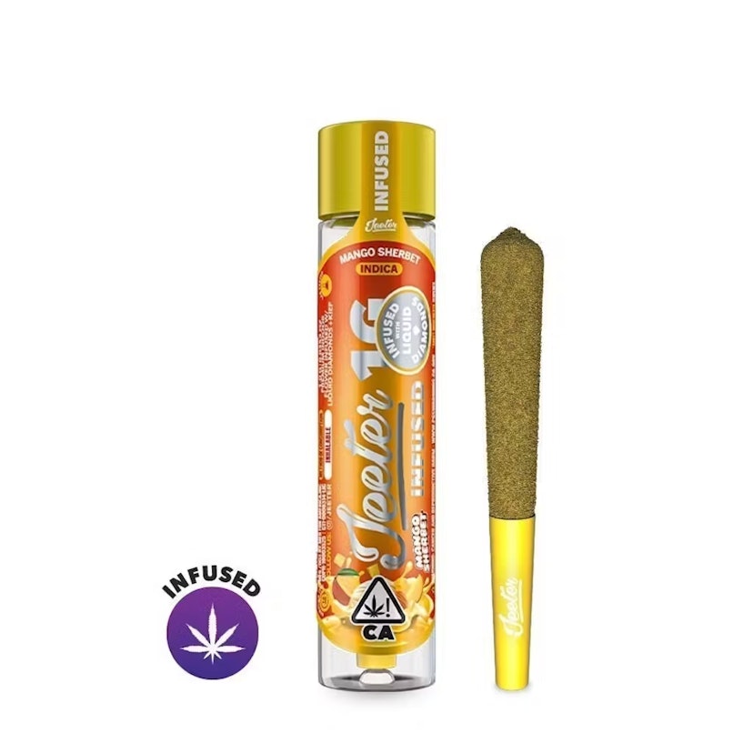 Jeeter 1g Infused Rosin Diamond Preroll Mango Sherbet