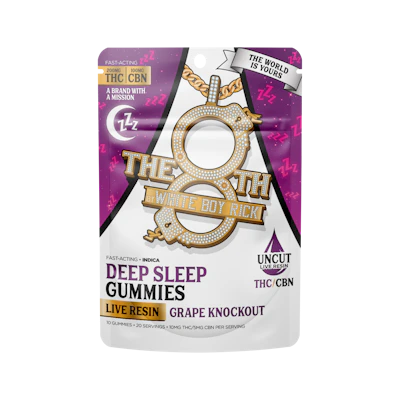 The 8th - 200mg THC : 100mg CBN Live Resin Gummies - Grape Knockout