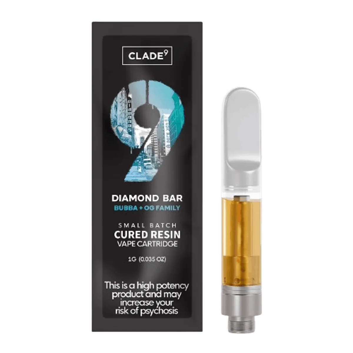 Clade 9 l Diamond Bar Cured Resin Vape Cart l 1g - Eastern Green Cannabis - Clade  9 l Diamond Bar Cured Resin Vape Cart l 1g Near Me