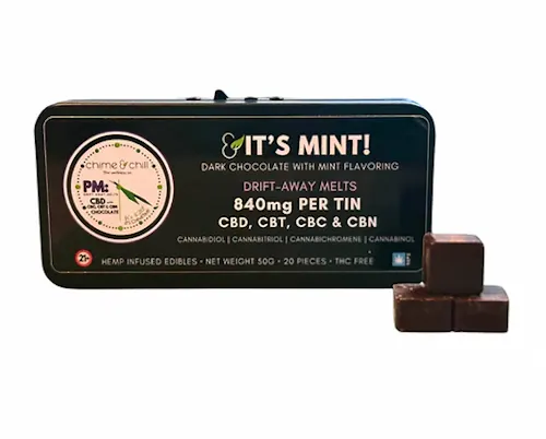 Chime & Chill | Chocolate – Mint Drift Away | CBD:CBC:CBT:CBN | THC Free | 20 pcs |-active