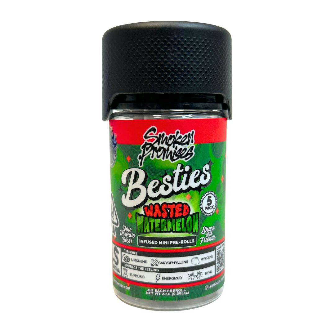 WASTED WATERMELON 5PK INFUSED BESTIES PREROLLS-0
