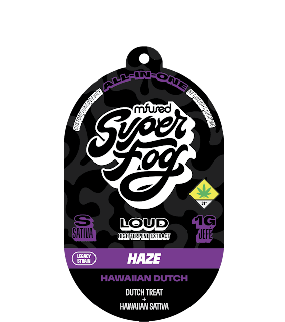 TYPE: Sativa 
GENETICS: Dutch Treat x Hawaiian Sativa 
CLASSIFICATION: Legacy Strain / Haze Profile 
-- 
Hawaiian Dutch is a legacy delight that combines the best of Hawaiian and Dutch genetics. Its fruity, floral aroma and uplifting effects are perfect for a sunny day. Feel the island vibes and escape to paradise with Hawaiian Dutch. 
-- 
LOUD is a Live Resin High Terpene Extract made from fresh, never-frozen cannabis flower grown by our trusted partner farms in each state. Our extraction process preserves the natural flavors and aromas, delivering a complex, flavorful and aromatic experience. 
-- 
Powered by the Mfused Jefé: 
+ Live resin extracts 
+ New ergonomic shape is comfortable, discreet and convenient 
+ Custom-designed atomizer is tuned for the most authentic expression of our extracts 
+ Designed, tested and developed in the U.S. with our aerosol testing laboratory 
+ Spark Button allows for a fully customized cannabis experience 
+ Button controls device ON/OFF, cold-start and variable temperature settings 
+ Fast charging via USB-C with multi-day battery endurance 
+ Zero artificial additives or flavoring 
+ Independently tested to ensure product safety
