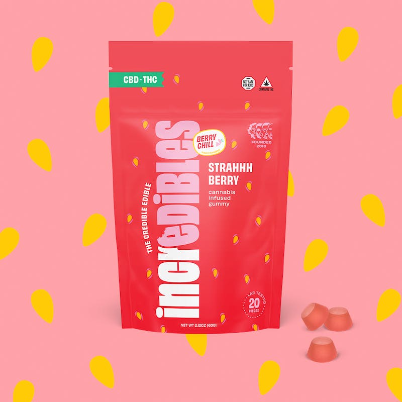 Product incredibles - Strahhberry 1:1 Gummies (100mg 20pk)