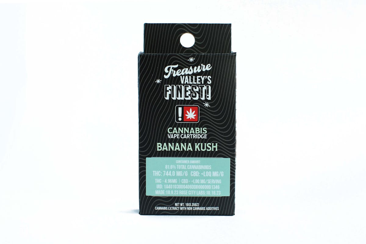 Photo of Treasure Valley’s Finest! 1g BANANA KUSH Flavored Distillate Vape Cartridge