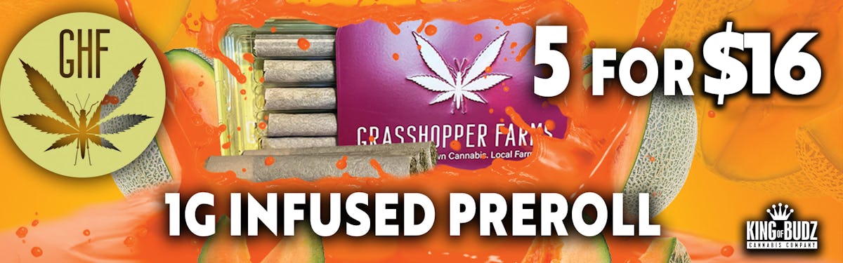 Grasshopper 1g Infused Pre Roll - 5 for $16