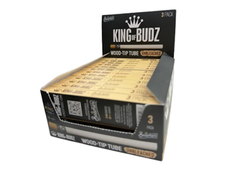 King Of Budz - 3pk Cones - King Size Unbleached Wood Tip