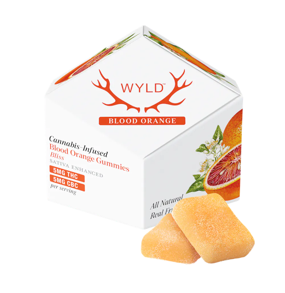 Product WYLD - Blood Orange 1:1 THC:CBC Gummies (100mg 10pk)