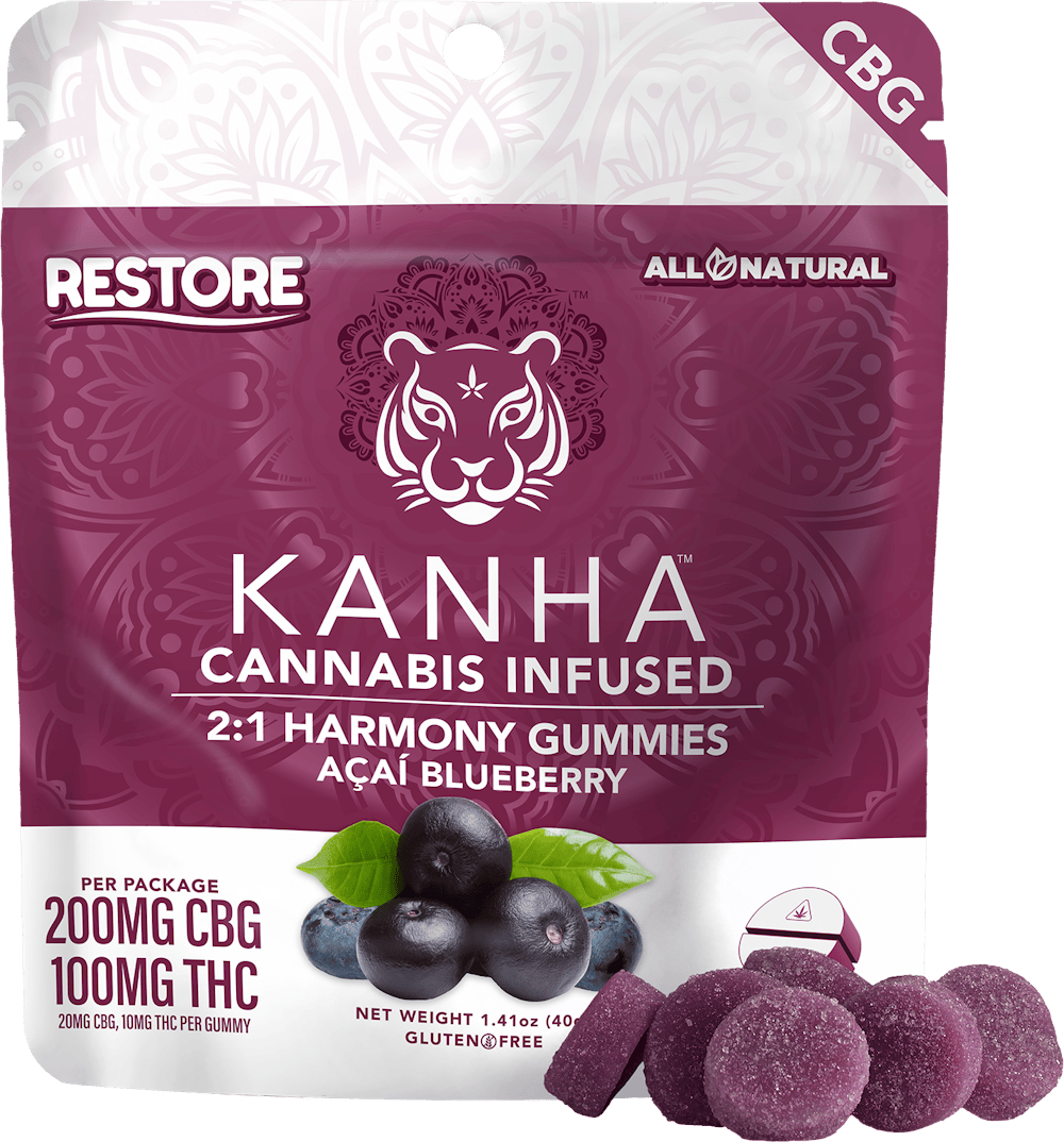 Product 2:1 Blueberry Acai Harmony Restore CBG Gummies