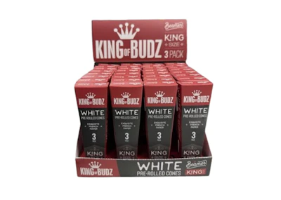 King Of Budz - 3pk Cones - King Size French White