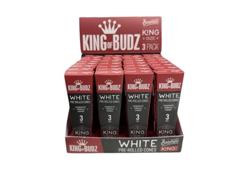 King Of Budz - 3pk Cones - King Size French White