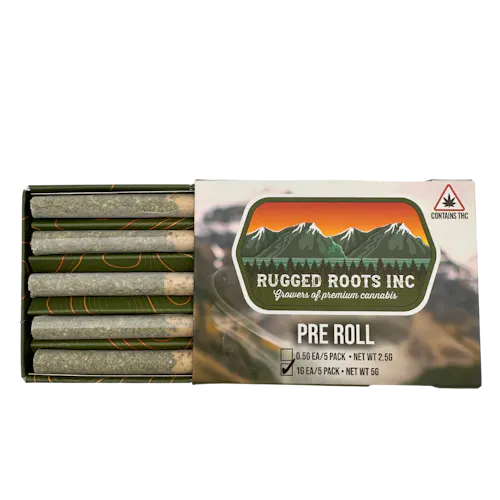 AU Rugged Roots Pre-Roll Khalifa Kush 5pk x 1 G - OG Cannabis