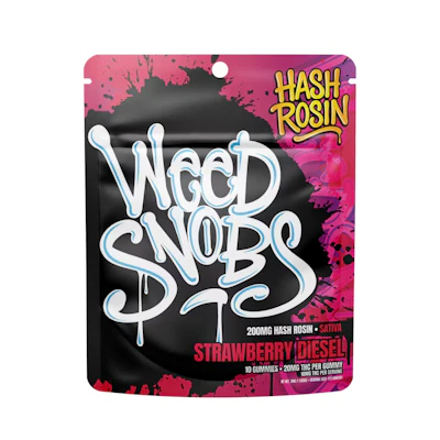 Weed Snobs - 200mg Hash Rosin Gummies - Strawberry Diesel