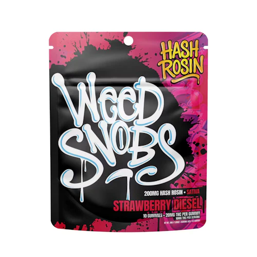 Weed Snobs - 200mg Hash Rosin Gummies - Strawberry Diesel