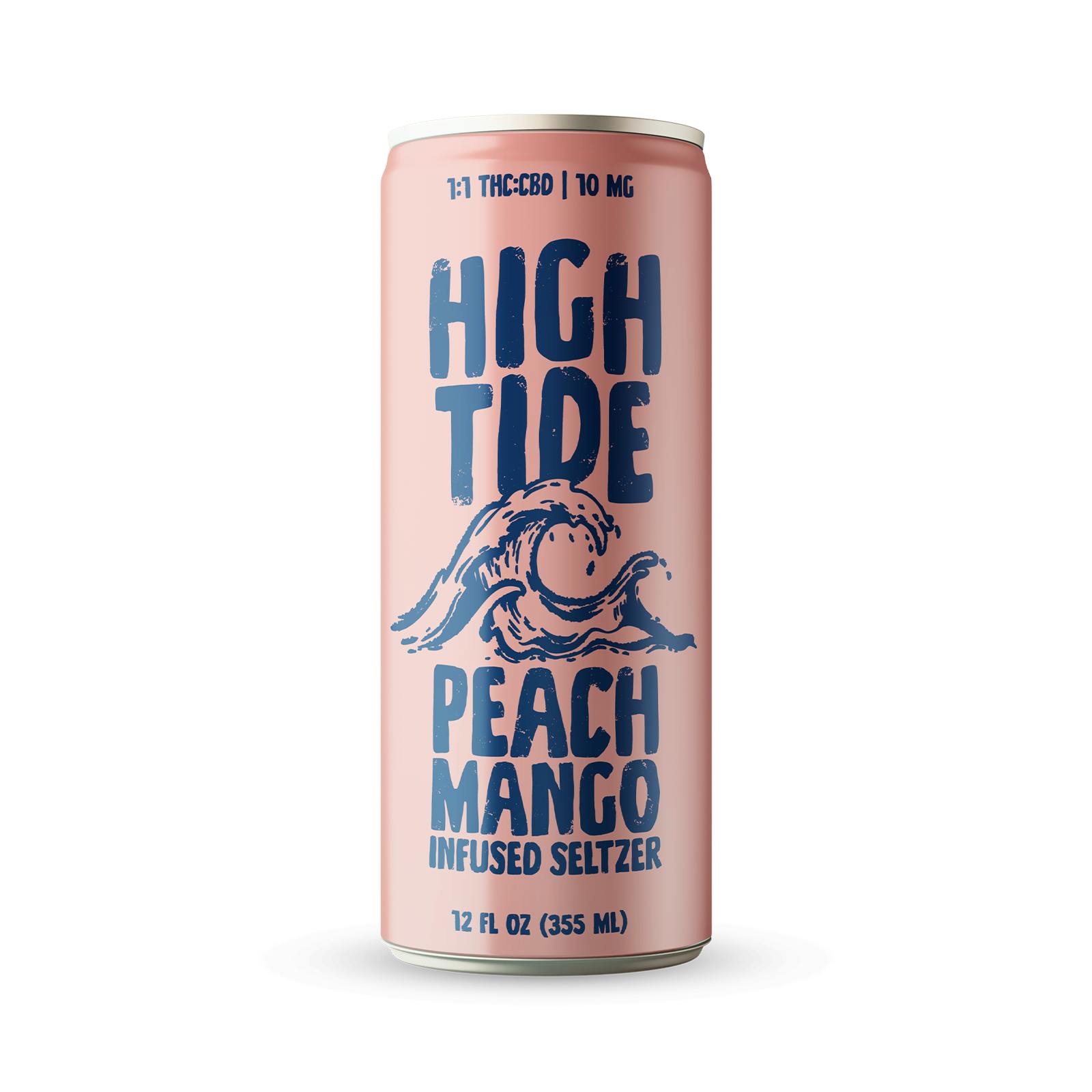 High Tide - Cannabis Infused Seltzer 1:1 - Peach Mango (10mg THC/CBD)