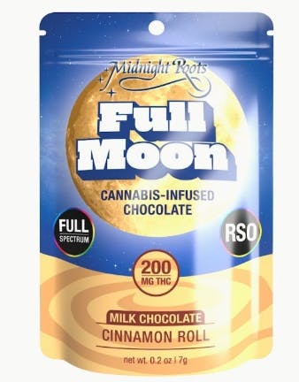 Product: MIDNIGHT ROOTS - FULL MOON | CINNAMON ROLL MILK CHOCOLATE - RSO | 200MG