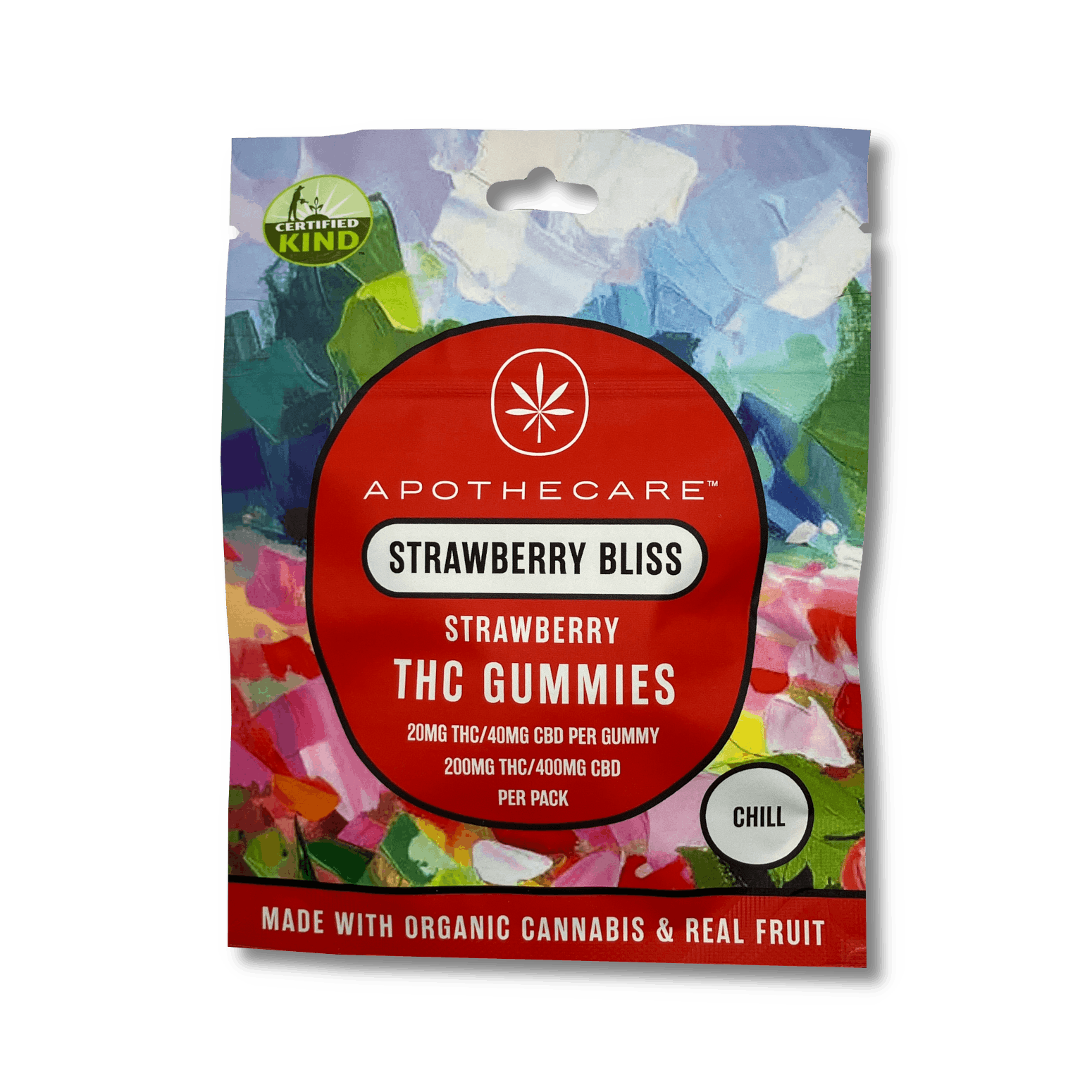 Product: Apothecare | Gummies - 200mg, 2:1, CBD:THC - Strawberry Bliss
