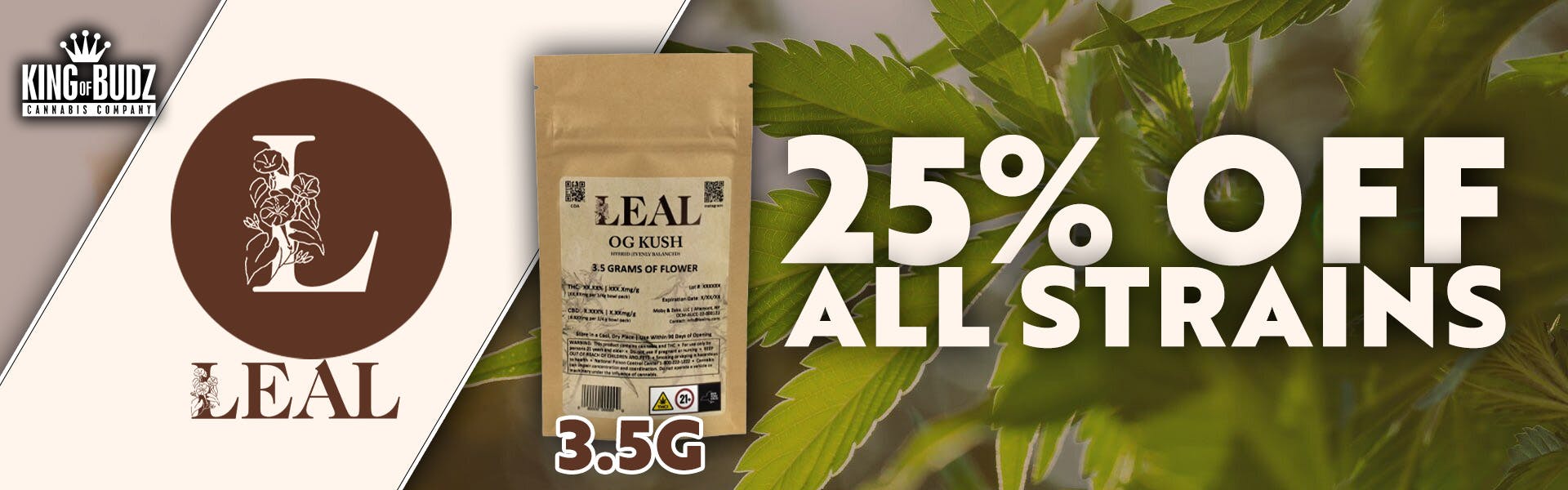 Leal - 3.5g - 25 Percent OFF All Strains