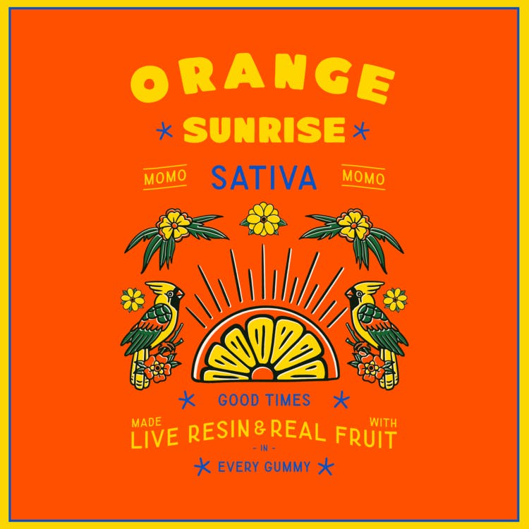 Momo: Orange Sunrise - Live Resin Gummies 10pk 100mg