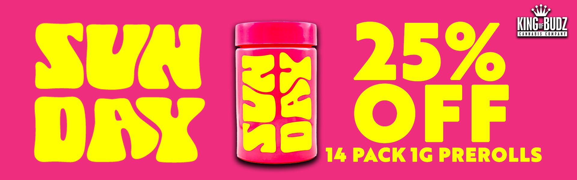 Sunday - 14 Pack 1g Prerolls - 25 Percent OFF