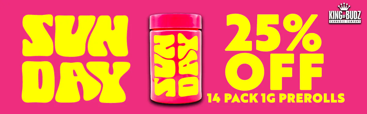 Sunday - 14 Pack 1g Prerolls - 25 Percent OFF