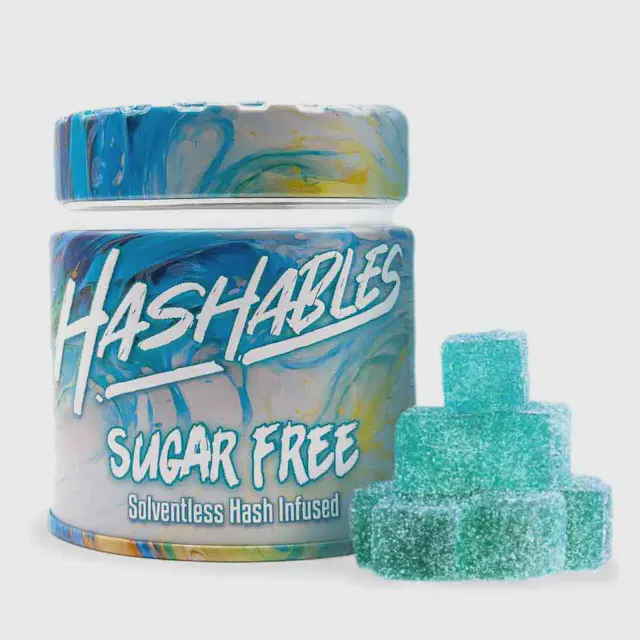 Hashables Gummies Sugar Free Blue Raspberry 20pk/100mg (hybrid, live rosin gummies, 2.8g)