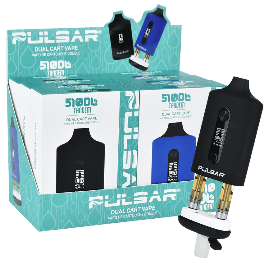 510 dual cart vape battery PULSAR DL TANDEM at From The Earth Color:Black Shadow PO#1930 Vaporesso Luxe PM40 Empty