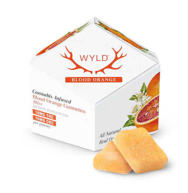 Wyld Gummies Blood Orange 1 THC : 1 CBC 10pk/100mg (sativa, 2.8g)