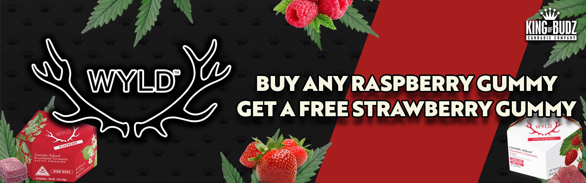 WYLD - Buy Any Raspberry Gummy Get a Free Strawberry Gummy