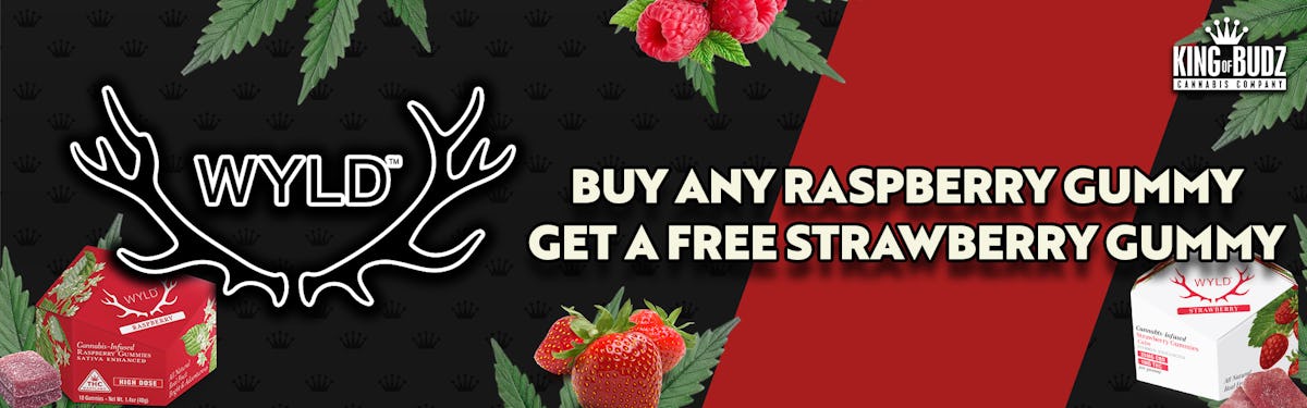 WYLD - Buy Any Raspberry Gummy Get a Free Strawberry Gummy