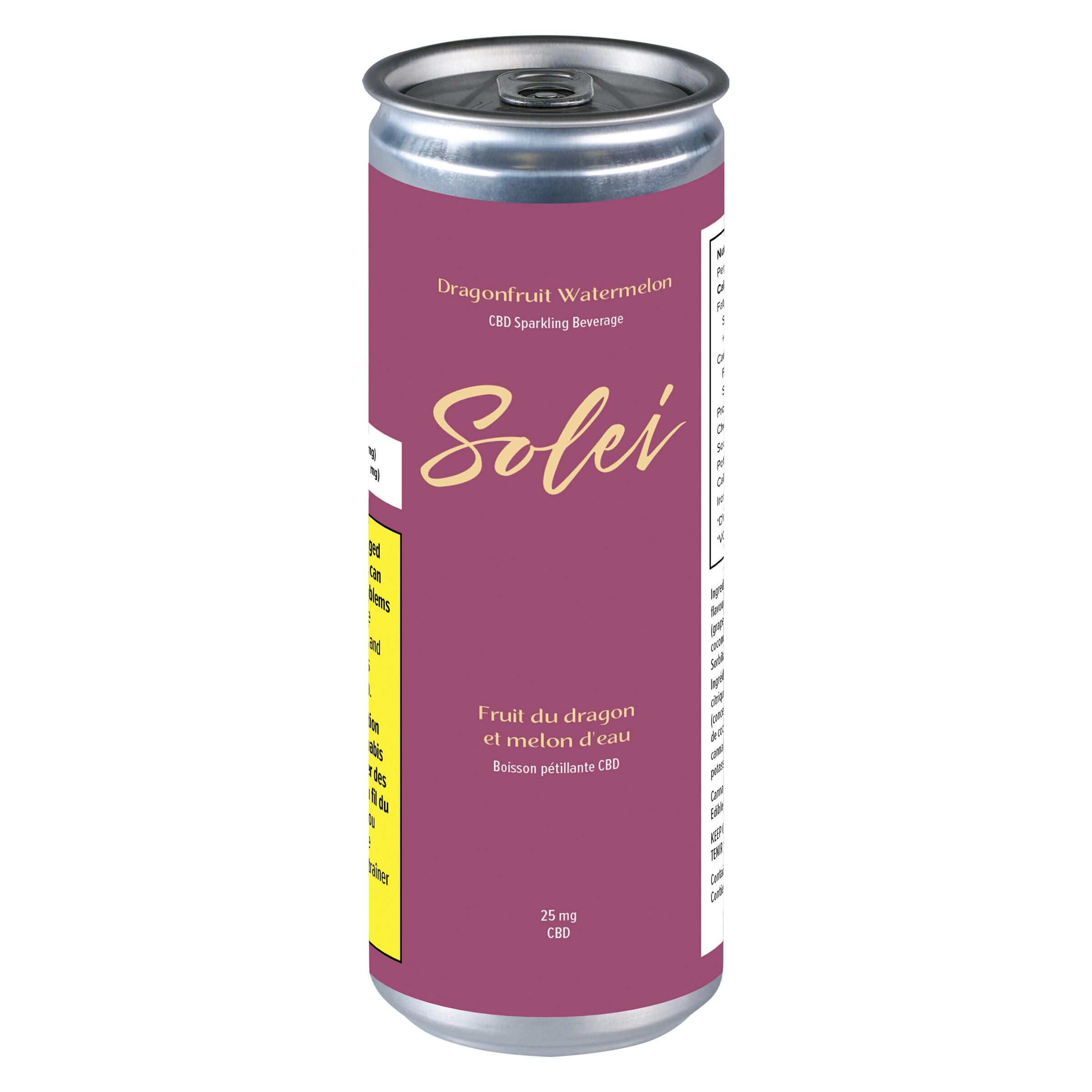 Dragonfruit watermelon cbd sparkling beverage - 355ml