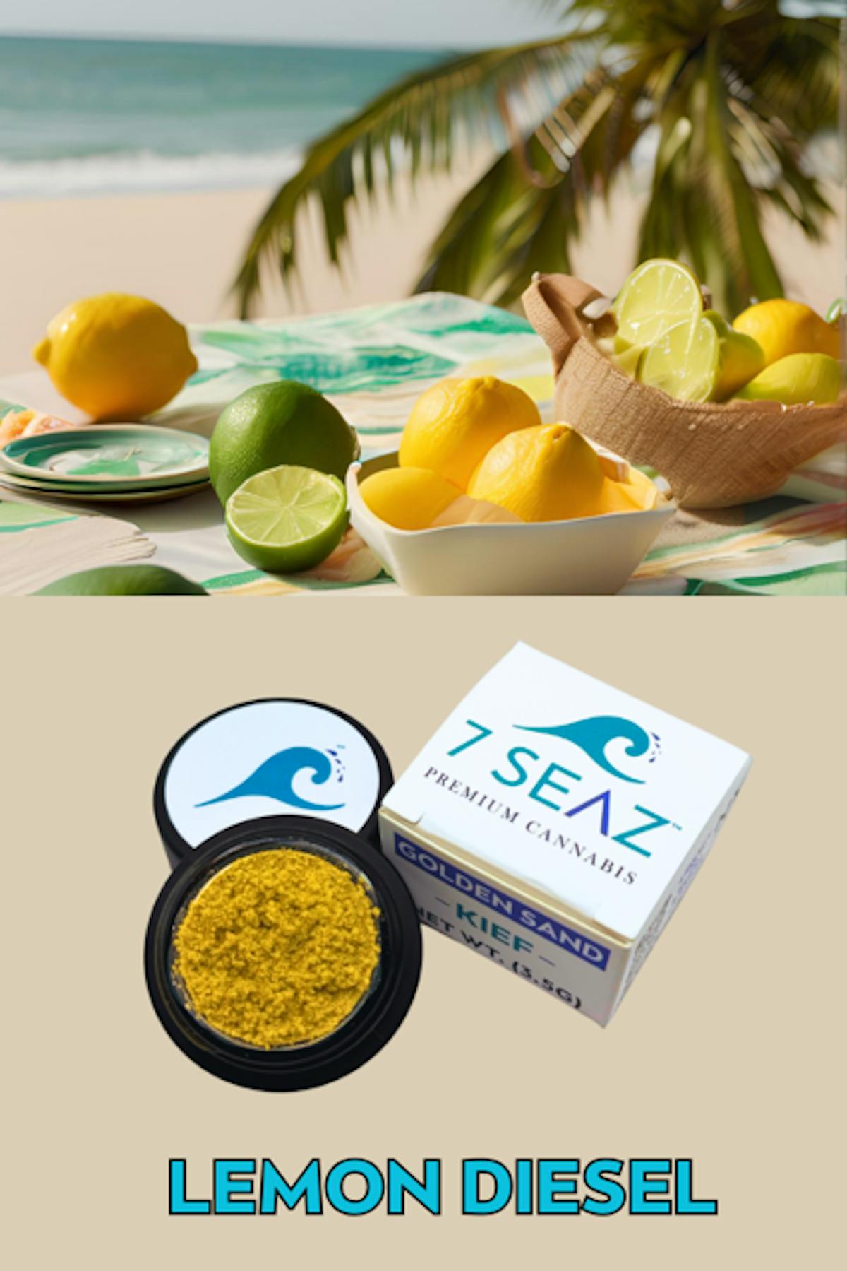 Photo of 7 Seaz – Lemon Diesel – Golden Sand Kief