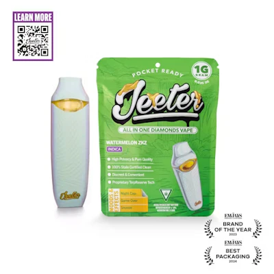 Jeeter - 1g Liquid Diamond Disposable - Watermelon ZKZ - DISPOSABLES by Jeeter at King of Budz