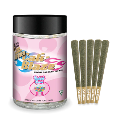 Cali-Blaze - 5-Pack .7g Infused Prerolls - Bubble Gum - PRE_ROLLS by Cali-Blaze at King of Budz