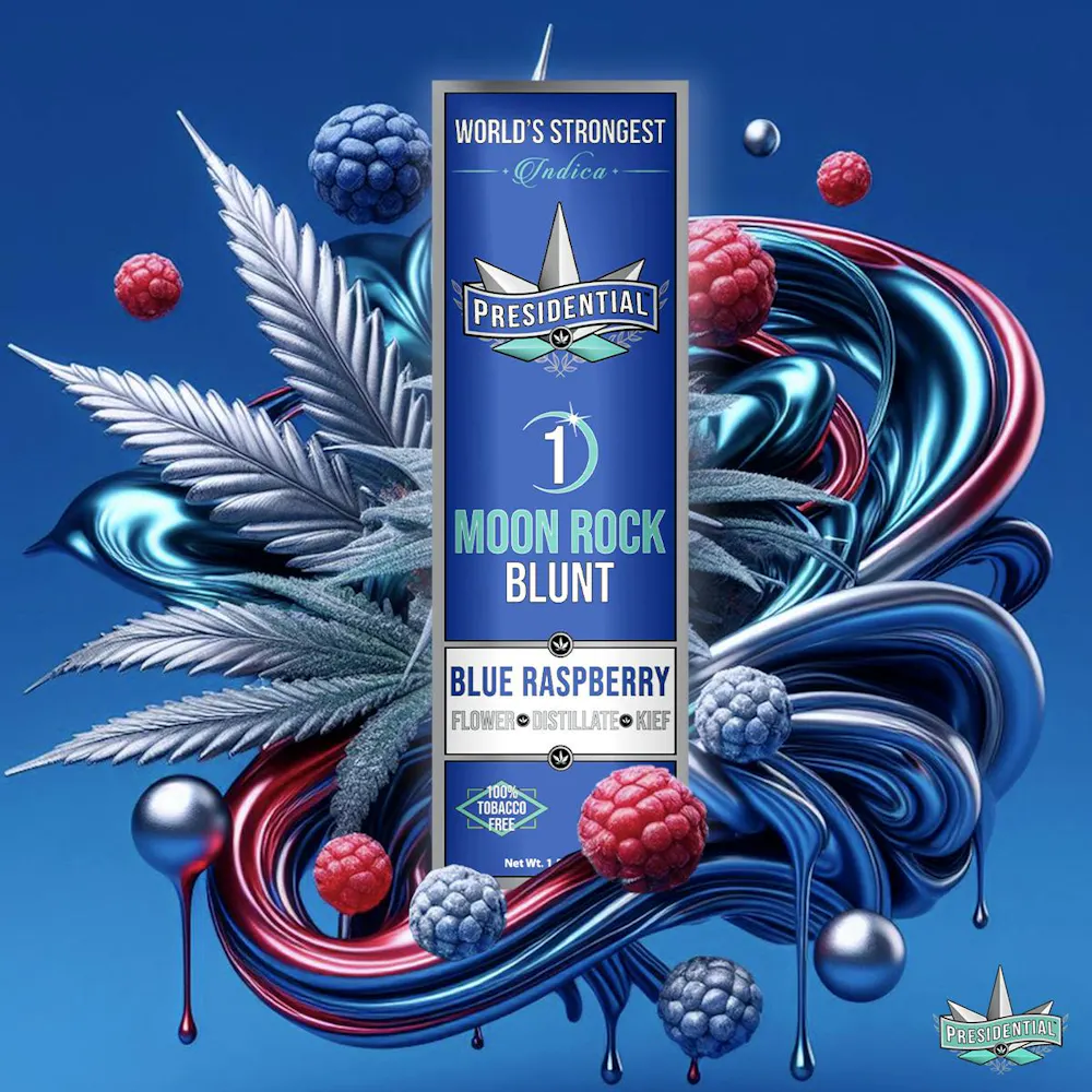 Product Presidential- Moon Rock Blunt- 1.5g- blue raspberry