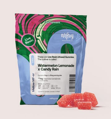Watermelon Lemonade x Candy Rain Live Resin Gummies | 10 pk-1