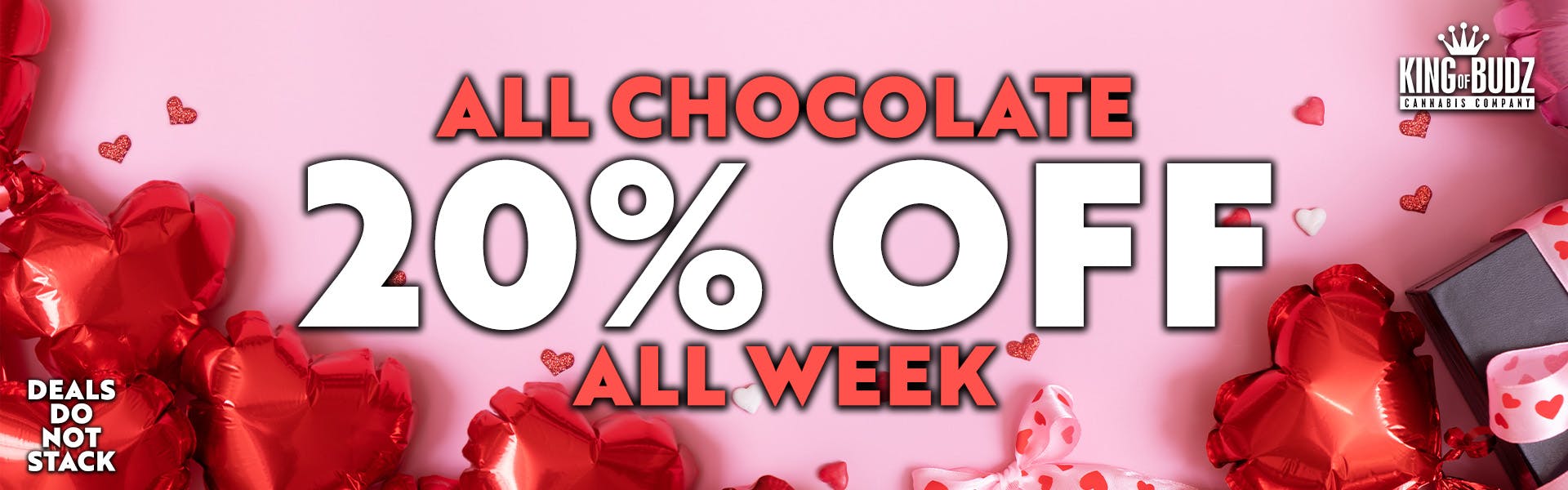 Valentine's Day - All Chocolates 20 Percent Off ALL WEEK