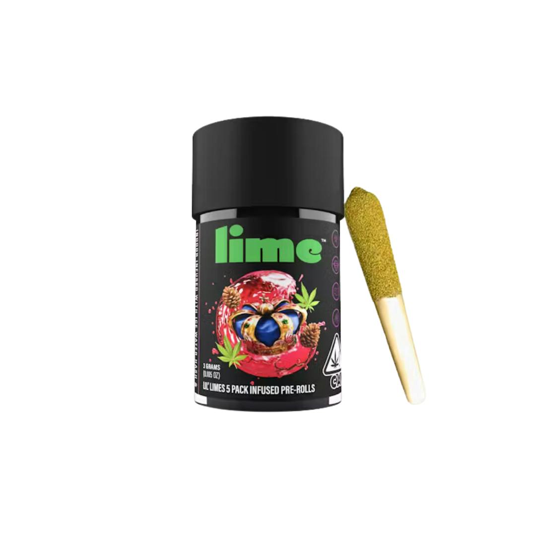 KING LOUIS XIII LIVE RESIN & HASH INFUSED LIL' LIMES 5PK MINI PREROLLS