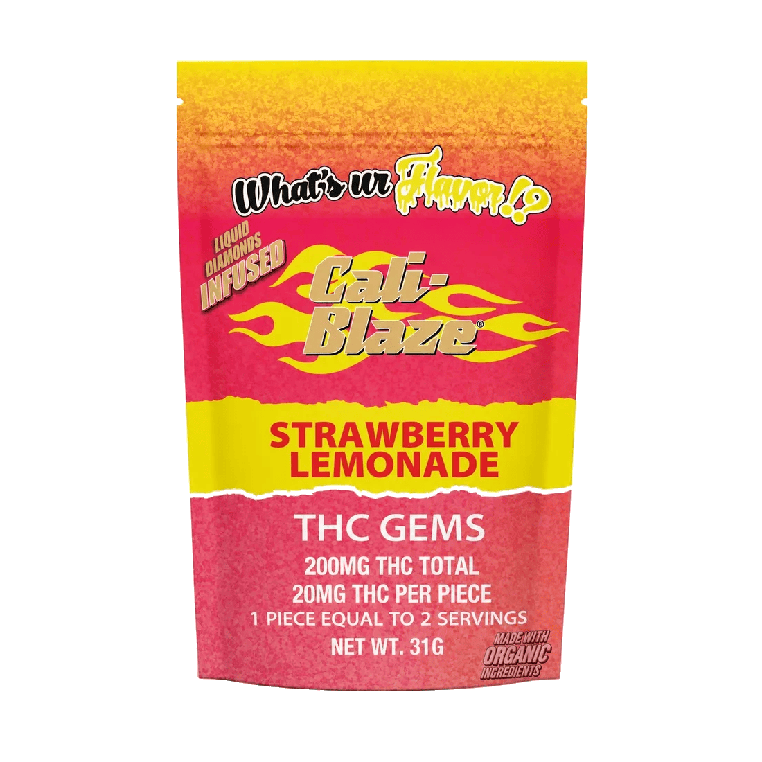 Cali-Blaze | Liquid Diamond Gummies - 200mg - Strawberry Lemonade