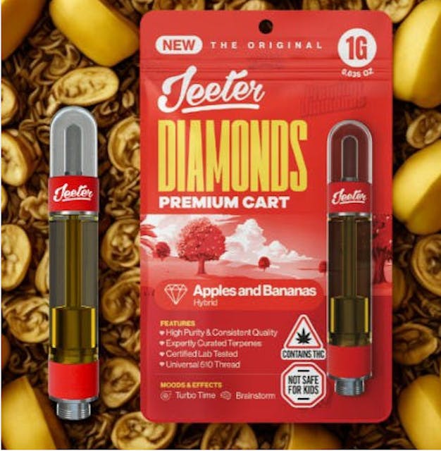 Apples & Bananas (H) - 1g Liquid Diamonds Vape Cart - Jeeter - Image 2