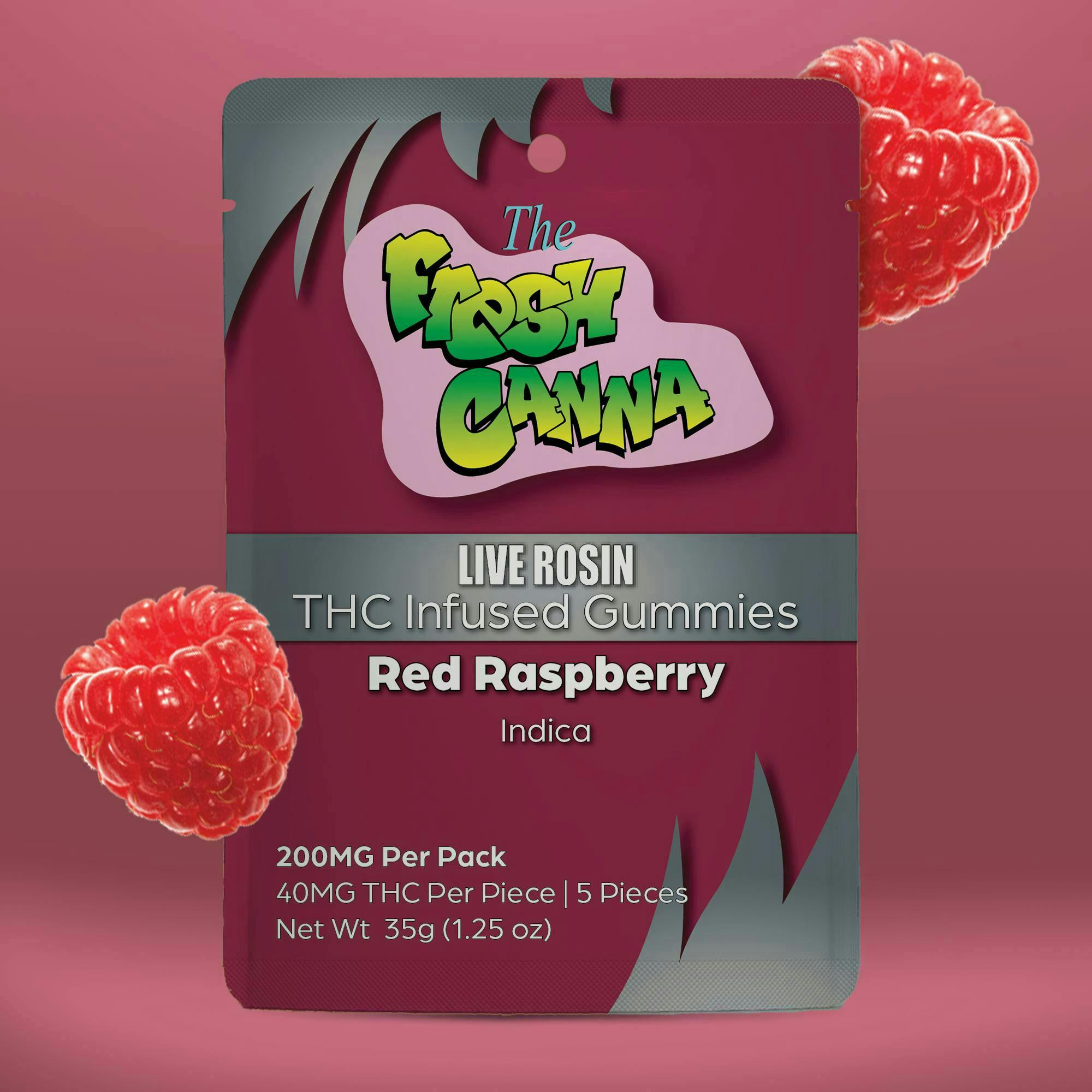 Fresh Canna | Live Rosin Gummies - 200mg - Red Raspberry